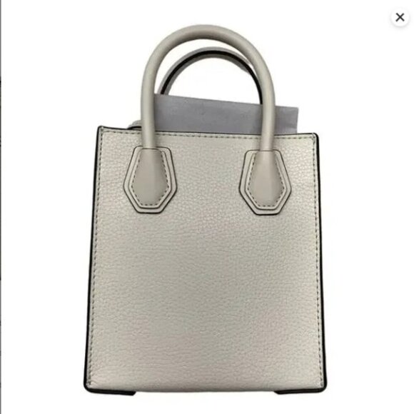 NWT - Michael Kors Mercer Extra-Small Pebbled Leather Crossbody Bag (Cream) - Picture 3 of 5